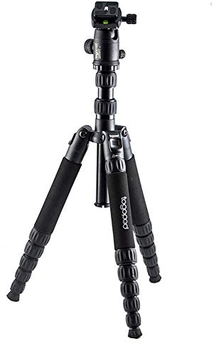 togopod Stativ Mika aus Alu inklusiv 360° Kugelkopf + Tasche + Schnellwechselplatte. (max. Höhe 170cm, Packmaß 36cm, Tragfähigkeit 25kg, Gewicht 1,85 kg)