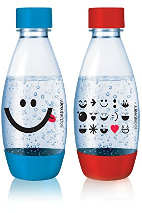 Sodastream Bouteille en Polyéthylène Téréphtalate (PET) PET-Flasche 0,5 L Duopack Kids Edition bleu, rouge
