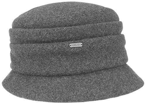 McBURN Katja Wollhut Damenhut Winterhut Hut Damen - Made in Italy mit Futter, Futter Winter Herbst-Winter - One Size grau