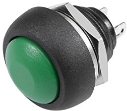 sourcing map 2pcs,12mm Verde Interruptor pulsador momentáneo Botón redondo plano SPST 1 NO 1 NC