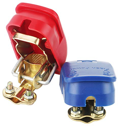 GTIWUNG Set di Morsetti per Batterie, Connettore a Sgancio Rapido, Batteria Terminali, Attacco Rapido, Connettore a Scollegamento Rapido Batteria,1 Coppia