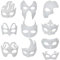 Ritte Weiße Maske, 10 Stück Unlackiert Maskerade DIY Masken für Maskenball Party, Anonymous zum Bemalen für Kinder, Frauen, Männer