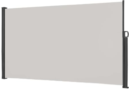 LARS360 Toldo Lateral Retráctil de Alumínio Anti-UV Marquesina Lateral Persiana Lateral, Protección Solar para Jardín, Terraza y Balcón (200x300cm, Gris)
