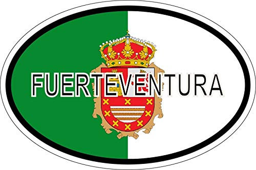 Akachafactory Sticker Aufkleber Nationalitätenkennzeichen Flagge Fahne fuerteventura