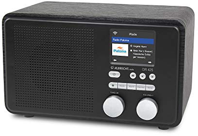 Albrecht 27425 DR 425 IR, Internet-Radio mit USB-Buchse und DLNA-Heimvernetzung, unterstützt Spotify Connect, Farbe: schwarz