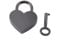 Mini Padlocks, Vintage Heart Shape Key Padlocks Gun Black Metal Locks for Jewelry Box Diary Luggage Handbag Gift