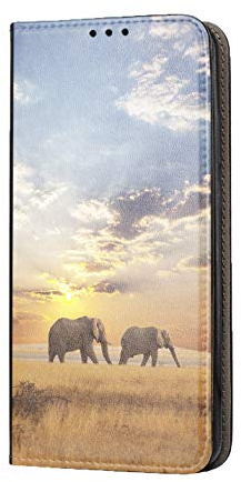 KX-Mobile Hülle für iPhone 7/8 / SE 2020 Handyhülle Motiv 1465 Elefant Elefanten Afrika Wildness Premium Smart aus Kunstleder einseitig Bedruckt HandyCover Handyhülle für iPhone 7/8 / SE 2020 Hülle