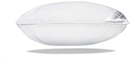 Mayaadi Home Kopfkissen 80x80 cm | 1600g Füllung, 70% Daunen 30% Federn | 100% Natur Bezug aus Baumwolle | Optimales Kissen zum Schlafen | HS7 Daunenkissen