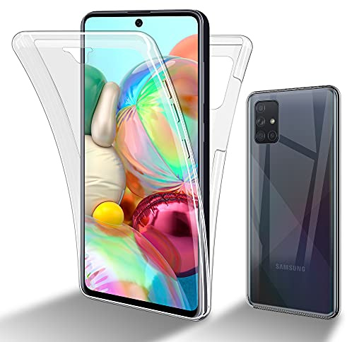 Cadorabo Hülle kompatibel mit Samsung Galaxy A51 5G Schutzhülle TPU Silikon Case 360 Slim Kratzfest Weiche Gummi mit Rundumschutz Case Hülle für Galaxy A51 5G in Transparent