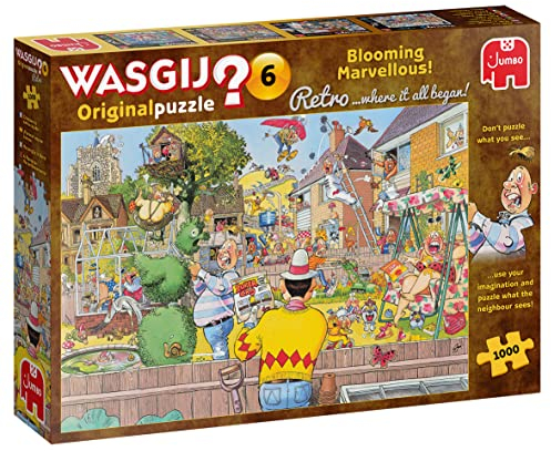Wasgij 25014 Retro Original 6-Blühende Pracht-1000 Teile-Puzzle für Erwachsene Puzzlespiel, Mehrfarbig, Beere
