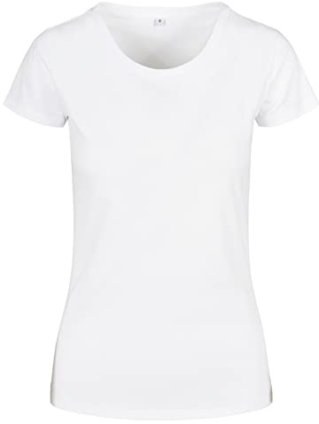 Build Your Brand Damen T-Shirt Basic Tee, Kurzarm Frauen T-Shirt mit Rundhalsausschnitt aus Baumwolle, in vielen Farben erhältlich, Größen XS-5XL
