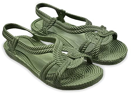 BRASILERAS Infradito Donna Ragazzi Ragazze Antiscivolo Scarpe comode da Spiaggia/Piscina/Urbano Militari Verdi 39 EU