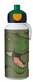 Mepal Pop-Up Campus Trinkflasche, Auslaufsichere Flasche Für die Schule, Bpa-frei, Geschirrspülmaschine, 400 Ml, Dinosaurier-Motiv