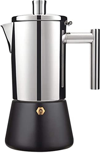 FHKBB 300 ml Espresso-Kaffeemaschine, Induktionsherd, Espresso-Kaffeemaschine, Edelstahlherd, Moka-Topf für Familiencamping