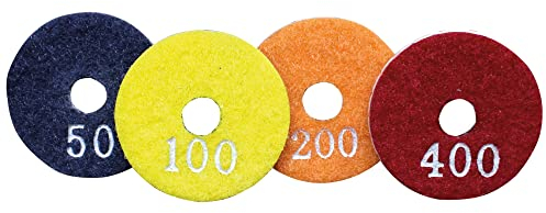 Karl Dahm Schleifscheiben Set Ø 50 mm I Ideal zum Nass- und Trockenschleifen von Fliesen, Feinsteinzeug Naturstein, Granit, Marmor, Beton uvm I Mini Schleifmittel – 50604