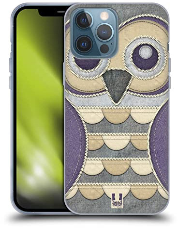 Head Case Designs Morado Patchwork de búho Caso Funda de Gel Suave Compatible con Apple iPhone 13 Pro MAX