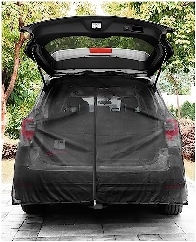 ANZOME Auto Kofferraum Insektenschutz für SUV-Camping, 150x180 cm Magnetische Auto Kofferraum Mückennetz für Belüftung und Schutz vor Insekten beim Camping, Roadtrips, Angeln und vielem mehr