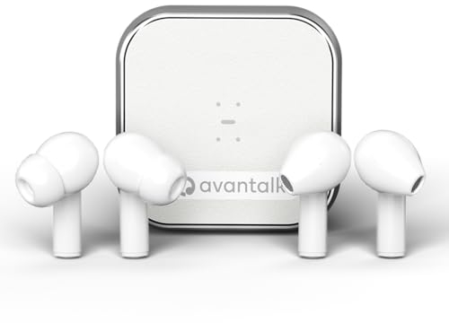 Avantalk Infinity – Auracast Kabellose Kopfhörer, 2 Paar Bluetooth 5.3 Ohrhörer mit Qualcomm aptX Adaptive, Aktiver Geräuschunterdrückung, Halb-offenem Design, App-Steuerung, 48 Std