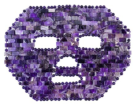 LABDIP Haussammlung Lila Kristall Jade Gesichtsmaske Gua Sha Schaber Roller Set Natürlicher Amethyst Gouache Stein, Typ 2 Raumdekoration