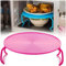 Bandeja plegable para microondas, redonda, accesorios de cocina multiusos para microondas, nevera, horno, rejilla de microondas, 3 piezas, regalo para la familia (rosa)