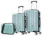 Set de 3 valises de Voyage Cabine 55x39x21cm (45L), Moyenne 65cm, Trousse de Toilette, Valise Rigide Polycarbonate -Menthe