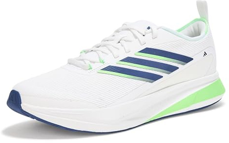 adidas Men's Duramo SL 2 Running Shoe, White/Dark Blue/Lime Burst, 15