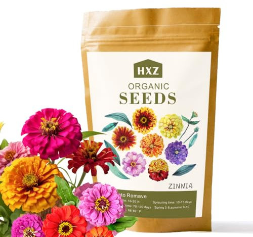 2000+ Zinnia-Blütensamen - Bunte Zinnia-Samen-Mix für die Pflanzung im Freien - Perfekt für Gärten und Blumenbeete