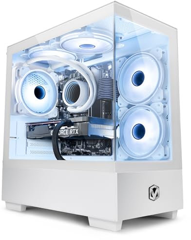 Vibox IV-224 Gaming PC Weiß • AMD Ryzen 7 5700X 4,6 GHz • Nvidia RTX 4060 8 GB • 32 GB RAM • 1 TB NVMe M.2 SSD • Windows 11 • WiFi