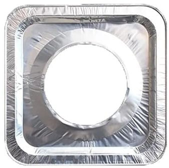 YASTA Protezione Antischizzi per Piano Cottura a Gas in Alluminio Proteggi Fornelli Fuochi Riutilizzabile per Bruciatori Evita Sporco in Cucina Universale 10 Pezzi