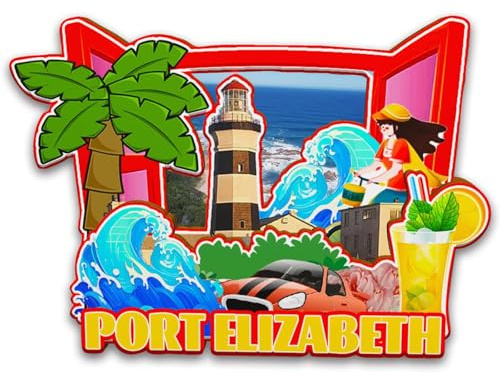 Orlybar Kühlschrankmagnet, Motiv: Port Elizabeth Südafrika, Holz, 3D-Sehenswürdigkeiten, Reise, Sammlerstück, Souvenirs, Dekoration, handgefertigter Kühlschrankmagnet -5599