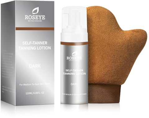Selbstbräuner Self Tan Selbstbräunungslotion Express Bronzing mit Glycerin für Körper Gesunde Bräune, 120ml (Dunkel)
