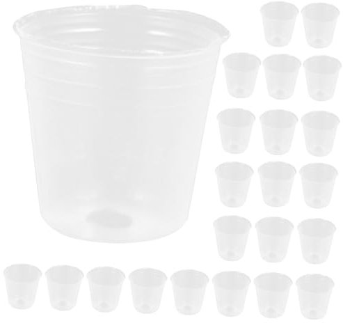 BESTonZON 50 Piezas Macetas Transparentes Drenaje para y Suculentas Macetas de para Jardinería y de Plantas Interiores y Exteriores