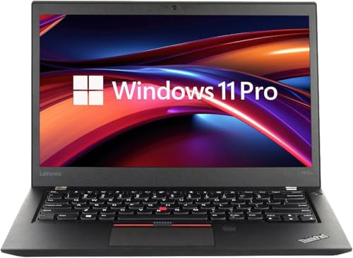 Lenovo Thinkpad T470s Business Laptop, 14-Inch FHD (1920x1080), Intel Core i5-7200U, 8GB RAM, 256GB SSD, QWERTY Keyboard, Windows 11 Pro (Renewed) Silver
