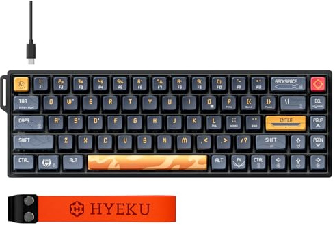 Hexgears HK-K22 Hall Effect Gaming Keyboard, 65% TKL Wired Mechanical Keyboards, Rapid Trigger Magnetic Switch Keyboard w/Actuation Point Adjustable, 8K Hz Polling Rate, for FPS Gamer (Fire)