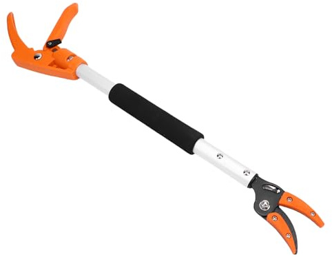 RASTKY Sécateur de Fruits Compact de 2 Pieds, Arbre Tranchant pour Kaki, Concombre, Raisin, Pêche, pour Les Amateurs de Ferme et de Jardin, Alliage D'aluminium