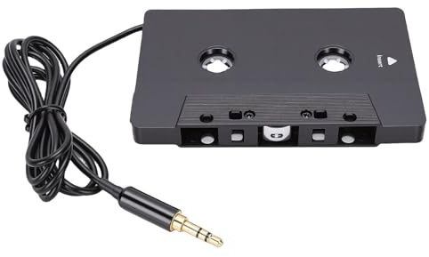 VELATEMOR Kassetten-auf-AUX-Adapter Fürs Auto, Universeller Stereo-4-Kanal-Ausgangsadapter mit 3,5-mm-Typ-C-Aux-Kabel, für Smartphones, MP3-Player und Autoradios