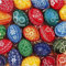 20 Servietten Viele handbemalte Eier/Ostern/Ostereier 33x33cm