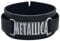 Metallica Logo Männer Lederarmband schwarz Leder Band-Merch, Bands