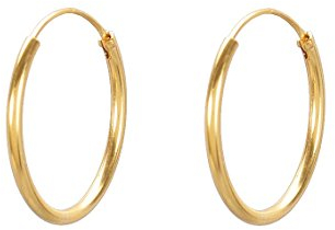 Pernille Corydon Creolen Gold - Plain Ø 20mm glänzend - Silber 925 18K vergoldet - E139g