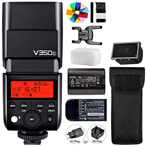 Godox V350 C TTL Flash 2.4 G GN36 HSS 1/8000s Kamera Flash Speedlite mit wiederaufladbaren 7,2 V/2000 mAh Akku für Canon Kameras M3 M5 M6 M50 1300D 750D 200D 5D 6D 7D 80D 100D 600D 800D