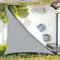 AXT SHADE Vela Ombreggiante Impermeabile Triangolo Rettangolo 4x4x5,65m Tenda a Vela Parasole e Protezione Raggi UV per Esterno Terrazza Giardino-Grigio Chiaro