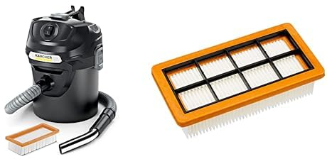 Kärcher 1.629–711.0 Aspirateur de matière sèche et de cendres AD 2 & Filtre plissé plat accessoire pour les aspirateurs AD 3200, AD 3 Premium et AD 4 Premium
