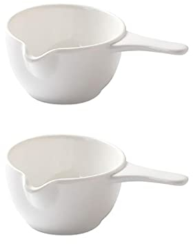 WRLRUILIAN Sauce Boat Ceramic Sauce Jug Gravy Boat Porcelain Saucier Sauce Tray Seasoning Hold Dining Table Gravy Bowl Gravy Ladle Appetizer Salad Dressing Holder (Color : White2pc)