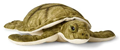Uni-Toys - Grüne Meeresschildkröte - 34 cm (Länge) - Plüsch-Schildkröte - Plüschtier, Kuscheltier
