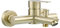 Tecmolog Mitigeur de Baignoire Monocommande en Acier Inoxydable Robinet Thermostatique Lavabo Mural pour Salle de Bain, Or Brossé, SNA516J2