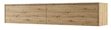 MEBLINI Hängeschrank für Horizontal Schrankbett Bed Concept - Wandschrank mit Ablagen und Teleskopen - Wandregal - BC-15 für 160x200 Horizontal - Artisan Eiche