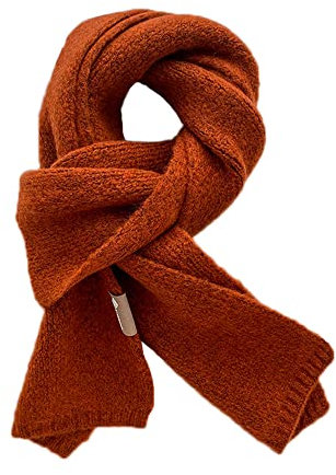 Duories Weicher Damen Winterschal, Gestrickte Langschals Vintage Für Frauen & Herren, Unisex, Rot