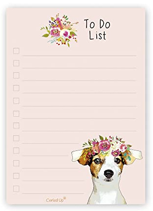 Jack Russell To Do List Notizblock – A6 50 Seiten abreißbar – Jack Russell Geschenke – Notizen Organizer – Hundeliebhaber Memo-Schreibunterlage – Strumpffüller