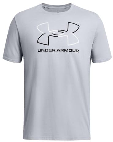 Under Armour Global Foundation Herren-T-Shirt, kurzärmelig, (011) Mod Gray Medium Heather/Black, 4X-Groß