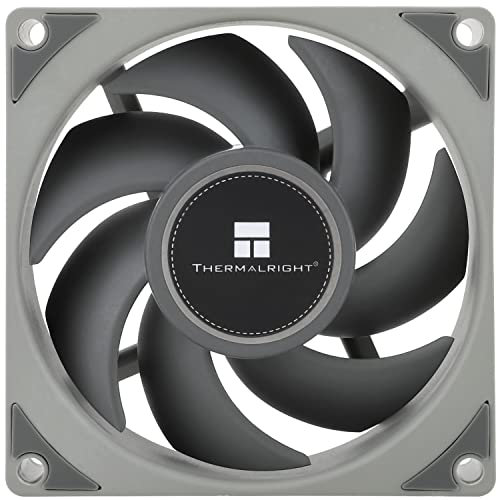 Thermalright TL-B8 CPU Fan Computer Case Fan Quiet 4pin PWM PC Fan, 80mm Silent Cooler Fan, 2200RPM Speed, CPU Cooling Fan(Gray)